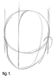 Step 3 Drawing Three Quarters Views of the Anime Head