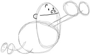 Step 4 : Drawing Captain Underpants in Easy Steps