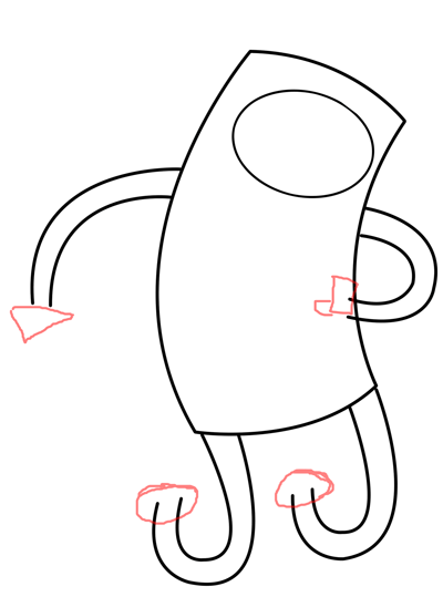 step 4 Drawing Fin the Human Boy