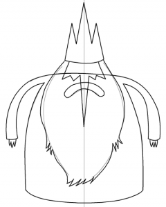 Step 5 Instructions for Drawing Ice King from Adventure Time