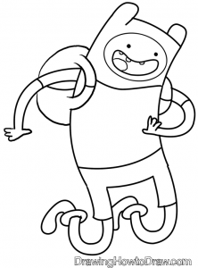 Print out a Finn the Human Boy Coloring Book Pages 