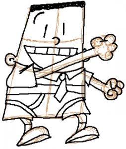 Step 9 : How to Draw George Beard from Captain Underpants Lesson