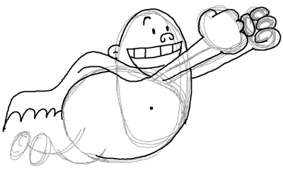 Step 10 : Drawing Captain Underpants Tutorial for Kids