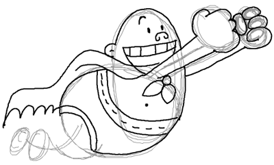 Step 12 : Drawing Captain Underpants Tutorial for Kids
