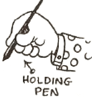 Drawing Cartoon Hands Holding Pens