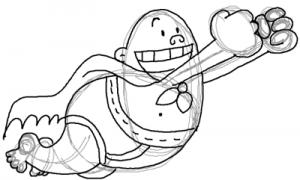 How to Draw Captain Underpants with Step by Step Drawing Lesson - How