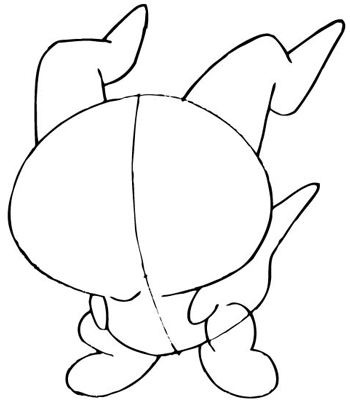 Step 7 Drawing DemiVeemon from Digimon with Easy Steps
