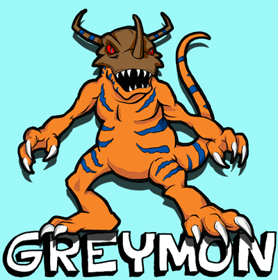 How to Draw Gremon from Digimon with Step by Step Drawing Lesson