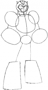 Step 4 : Drawing Bumbleebee Transformers Lesson for Children