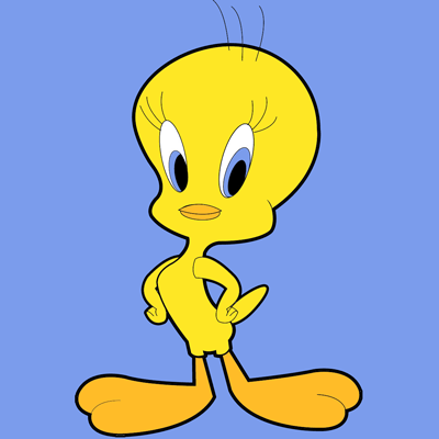 Tweety Bird from Looney Tunes Coloring Book Page Printout - How to Draw  Step by Step Drawing Tutorials