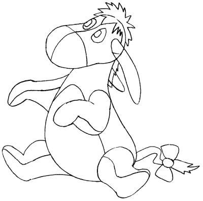 How to Draw Eeyore with Easy Step by Step Drawing Lessons for Kids