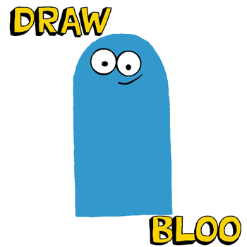 How to Draw Bloo from Foster's Home for Imaginary Friends