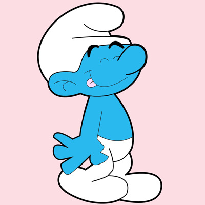 Step 8 - Color The Smurf in If you Want to