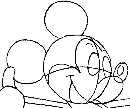 How to Draw Mickey Mouse's Face and Head