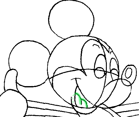 How to Draw Mickey Mouse's Face and Head Part 2