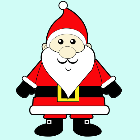 An Easy Cartoon Santa Clause To Learn How To Draw Step By