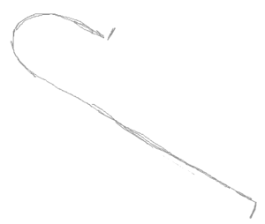 Step 2 : How to Draw a Candy Cane Wrapped with Bow Drawing Tutorial
