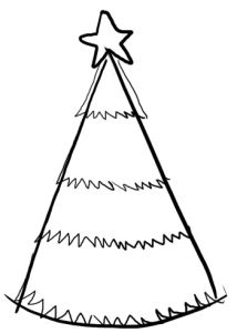 Steps to Drawing a Cartoon Christmas Tree Lesson for the Holidays - How