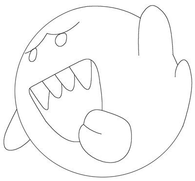 Step 5 Drawing Boo From Super Mario Bros Lesson