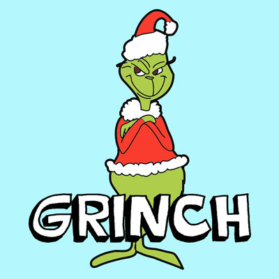 How to Draw the Grinch Step by Step Drawing Lesson for Kids on Christmas