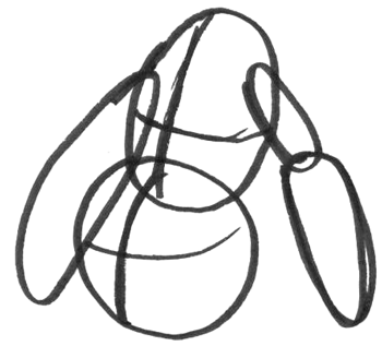 Step 2 : Drawing Eeyore easy step by step drawing lesson