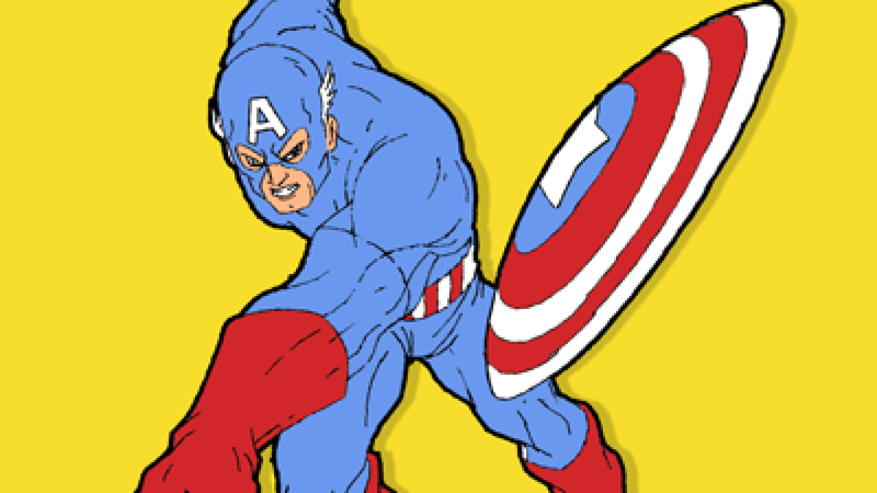 How to Draw Captain America from Marvel Comics with Drawing Lesson - How to  Draw Step by Step Drawing Tutorials