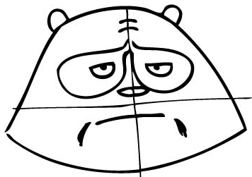 Step 5 : Drawing Panda from Skunk Fu with Easy Steps lesson