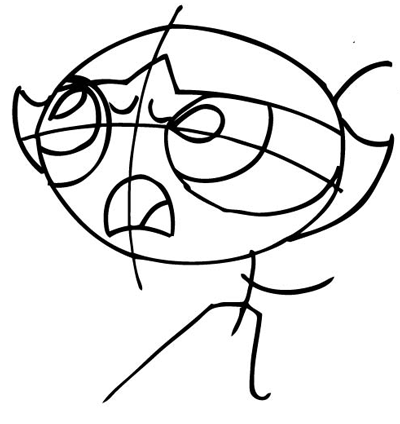Step 7 : Drawing Buttercup from The Powerpuff Girls Tutorial