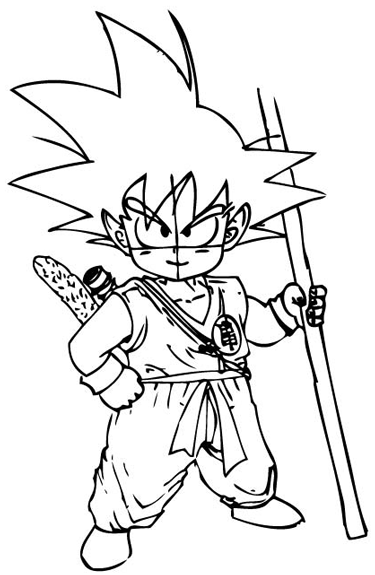 How to Draw Son Goku from Dragon Ball Z Step by Step Drawing