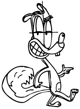 Step 9 : Drawing Rodney J. Squirrel from Squirrel Boy in Steps Lesson