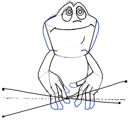 Step 5 : Drawing Cartoon Frogs & Toads in Easy Steps Tutorial