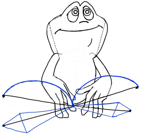 Step 6 : Drawing Cartoon Frogs & Toads in Easy Steps Tutorial