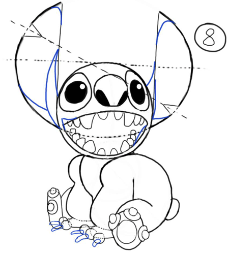 How to Draw Stitch from Lilo and Stitch with Easy Steps Drawing Tutorial -  How to Draw Step by Step Drawing Tutorials