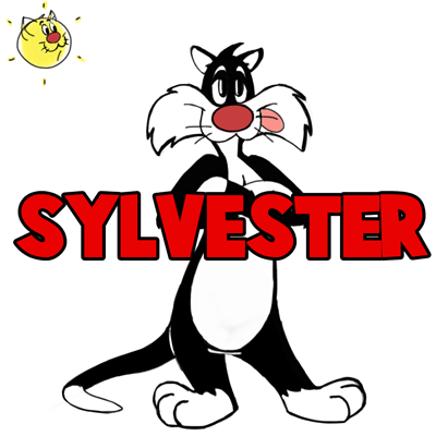 How to Draw Sylvester Cat from Looney Tunes Cartoons in Easy Steps Drawing Lesson