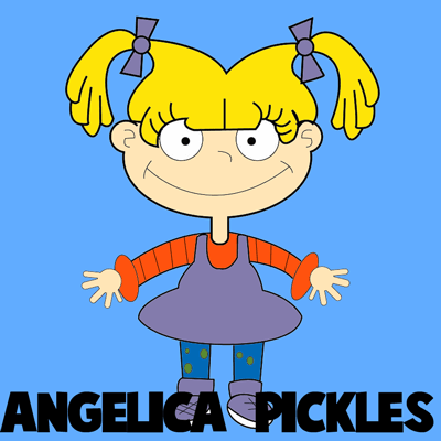 How to Draw Angelica Pickles from Rugrats with Step by Step Drawing Lesson