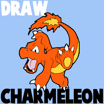 How to Draw Charmeleon from Pokemon with Easy Step by Step Drawing Lesson