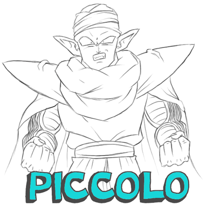 How to Draw Piccolo from Dragon Ball Z with Easy Step by Step Drawing Tutorial