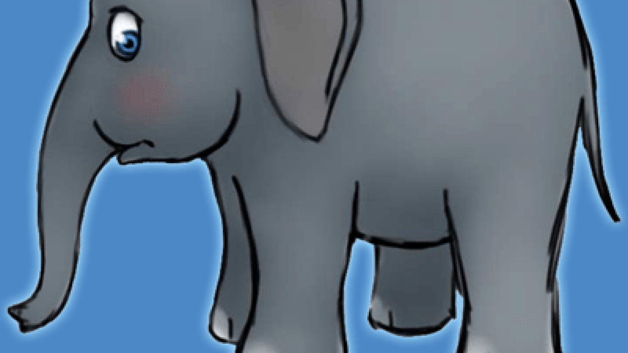 cartoon elephant drawings