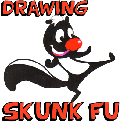 How to Draw Skunk from Skunk Fu - Jules de Jongh - with Easy Drawing Tutorial