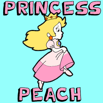 How to Draw Princess Peach from Super Mario with Easy Step by Step Drawing Tutorial