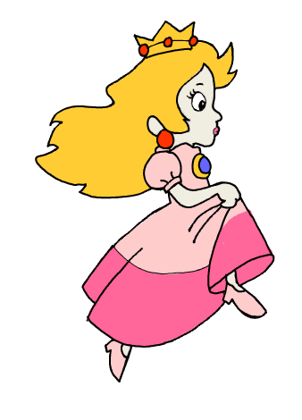Step 15 : Drawing Princess Peach from Super Mario Bros Tutorial