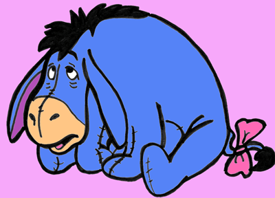How to Draw Eeyore from Winnie the Pooh Series in Easy Steps Tutorial