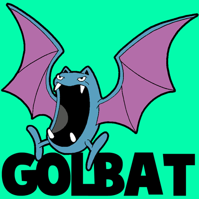 How to Draw Golbat from Pokemon with Step by Step Drawing Tutorial for Kids