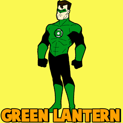 How to Draw Green Lantern from DC Comics with Step by Step Drawing Tutorial