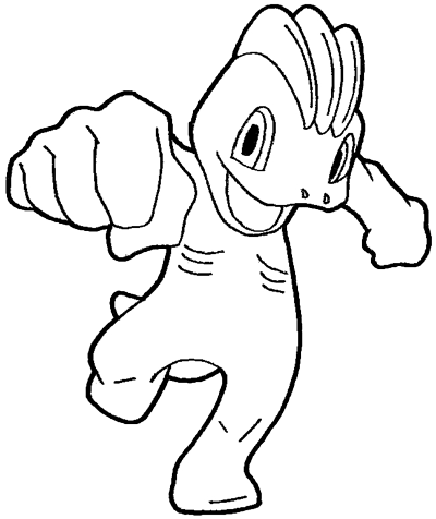 Step 9 : Drawing Machop from Pokemon in Easy Steps Tutorial for Kids