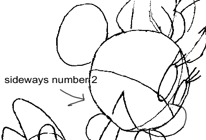 Drawing Minnie Mouse's Face Step 1