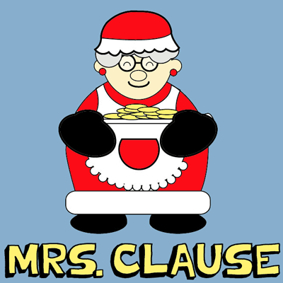How to Draw Mrs. Clause for Christmas with Easy Step by Step Drawing Tutorial