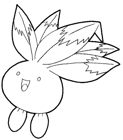 Step 6 : Drawing Oddish from Pokemon Lesson