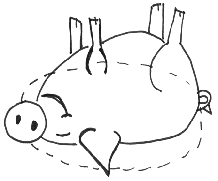 Step 4 : Drawing Cartoon Pigs in Mud Tutorial for Kids