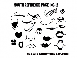 Cartoon Mouths Reference Sheets for How to Draw Comic Lips